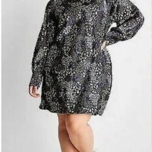 Chic Long Sleeve Yellow and Gray Satin Feel Dress